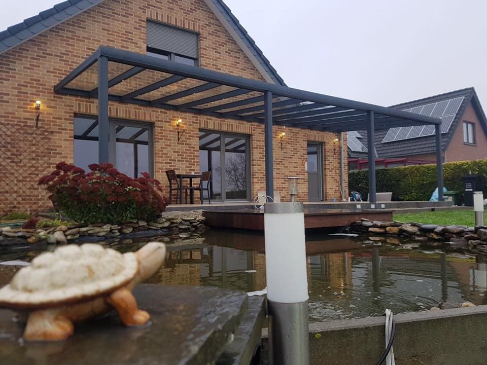 Glas-Terrassendach als Komplett-Set inklusive VSG-Glas